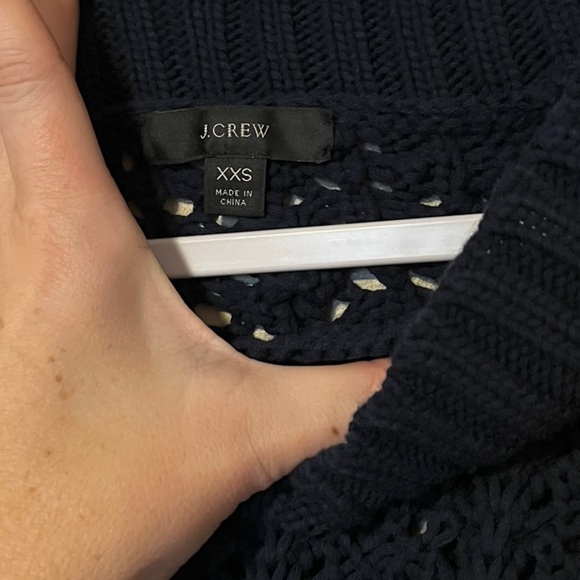 J. Crew Wide Neck Pointelle Beach Sweater - Picture 3 of 8